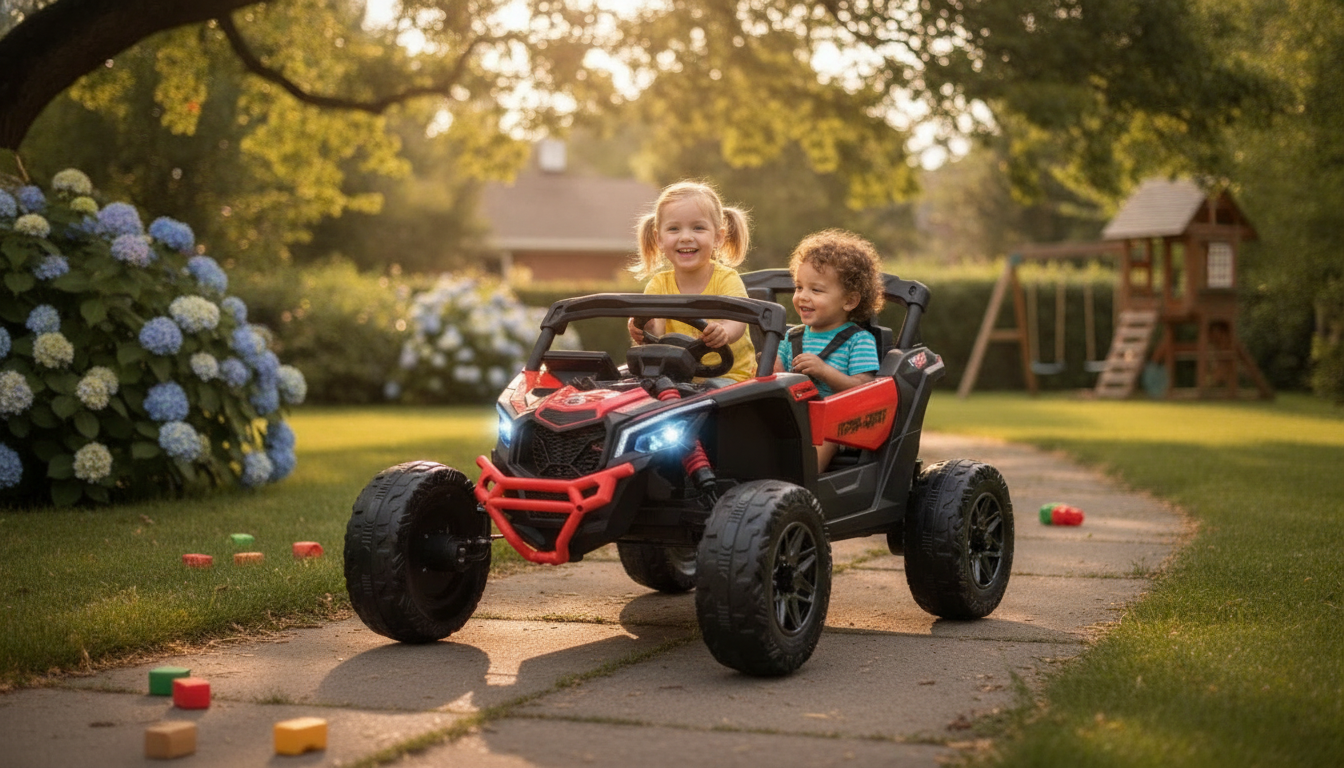 12V Kids Ride-On UTV: Remote Control, LEDs, Big Seat