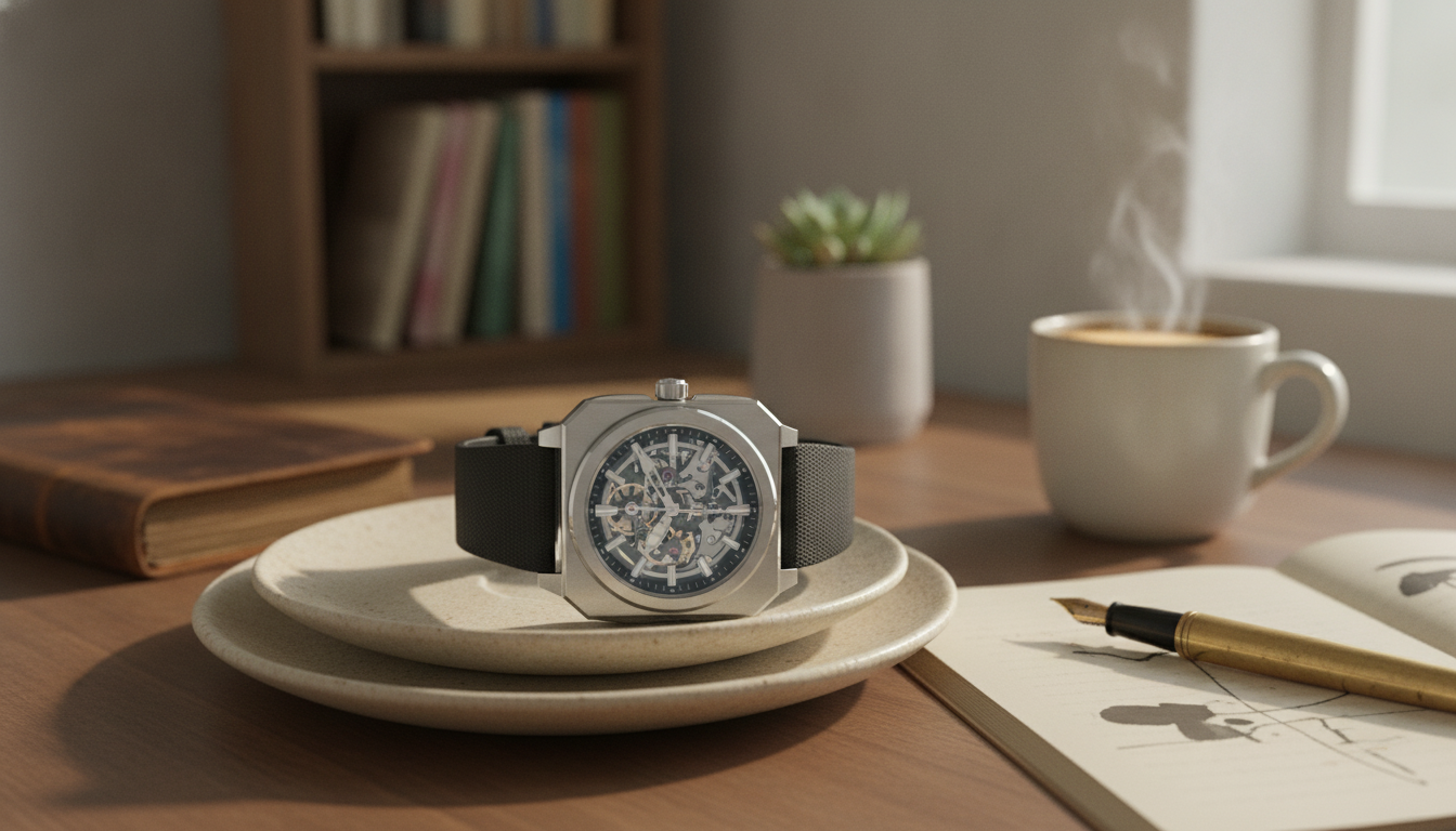 38mm Square Skeleton Automatic Watch with Sapphire Glass