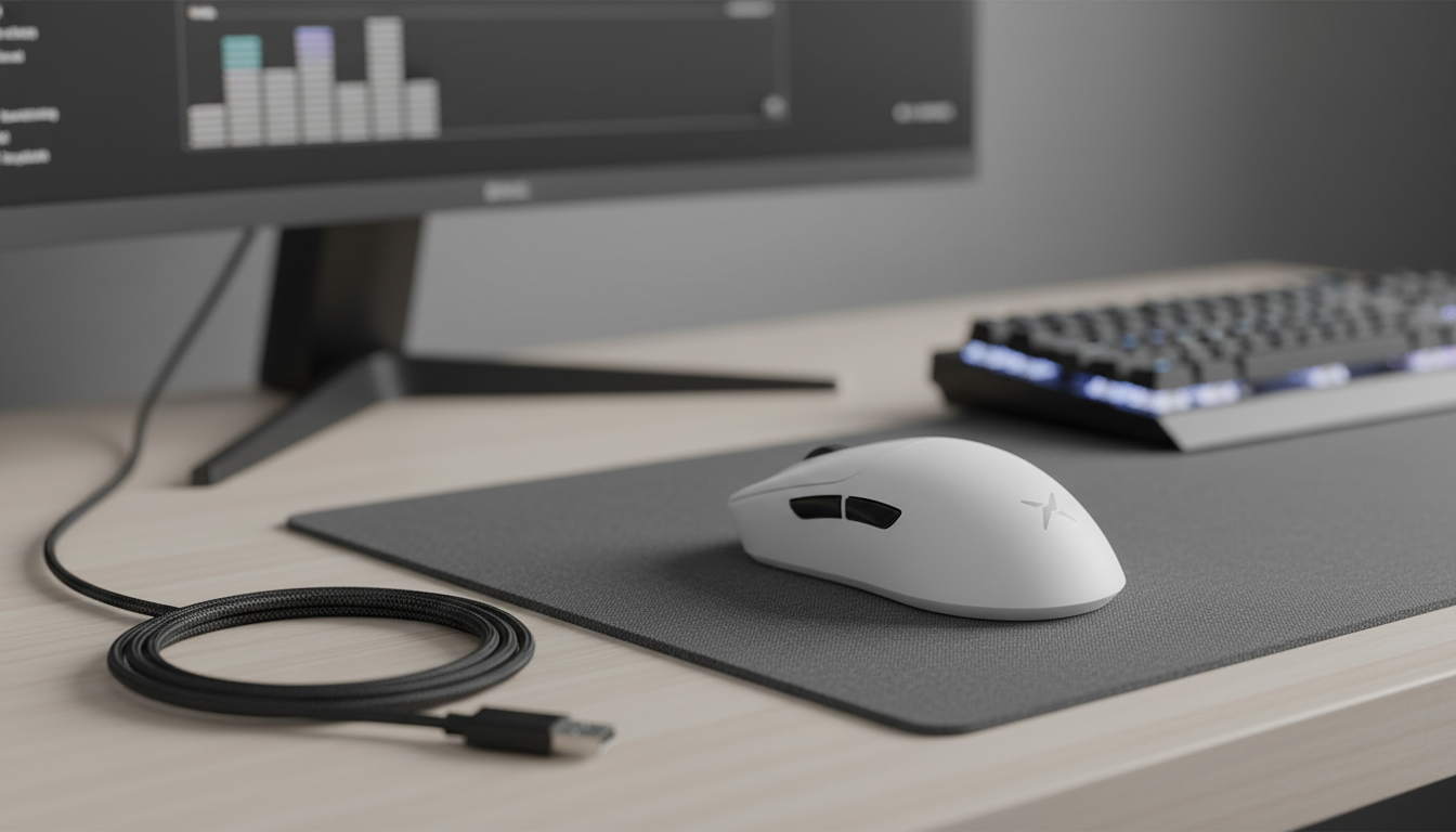 8K Wireless Ergonomic Gaming Mouse: 26K DPI + RGB Dock