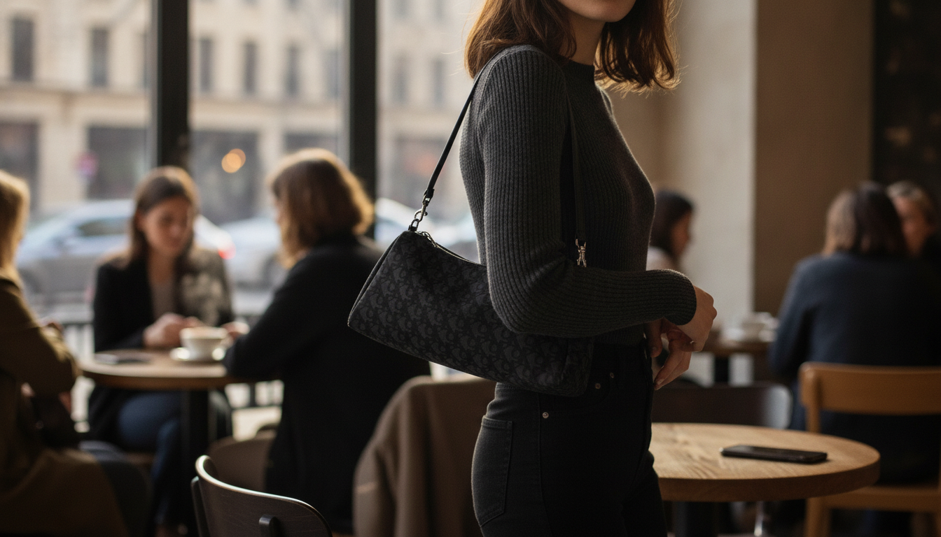 Calvin Klein Black Print Shoulder Bag: Style & Fit